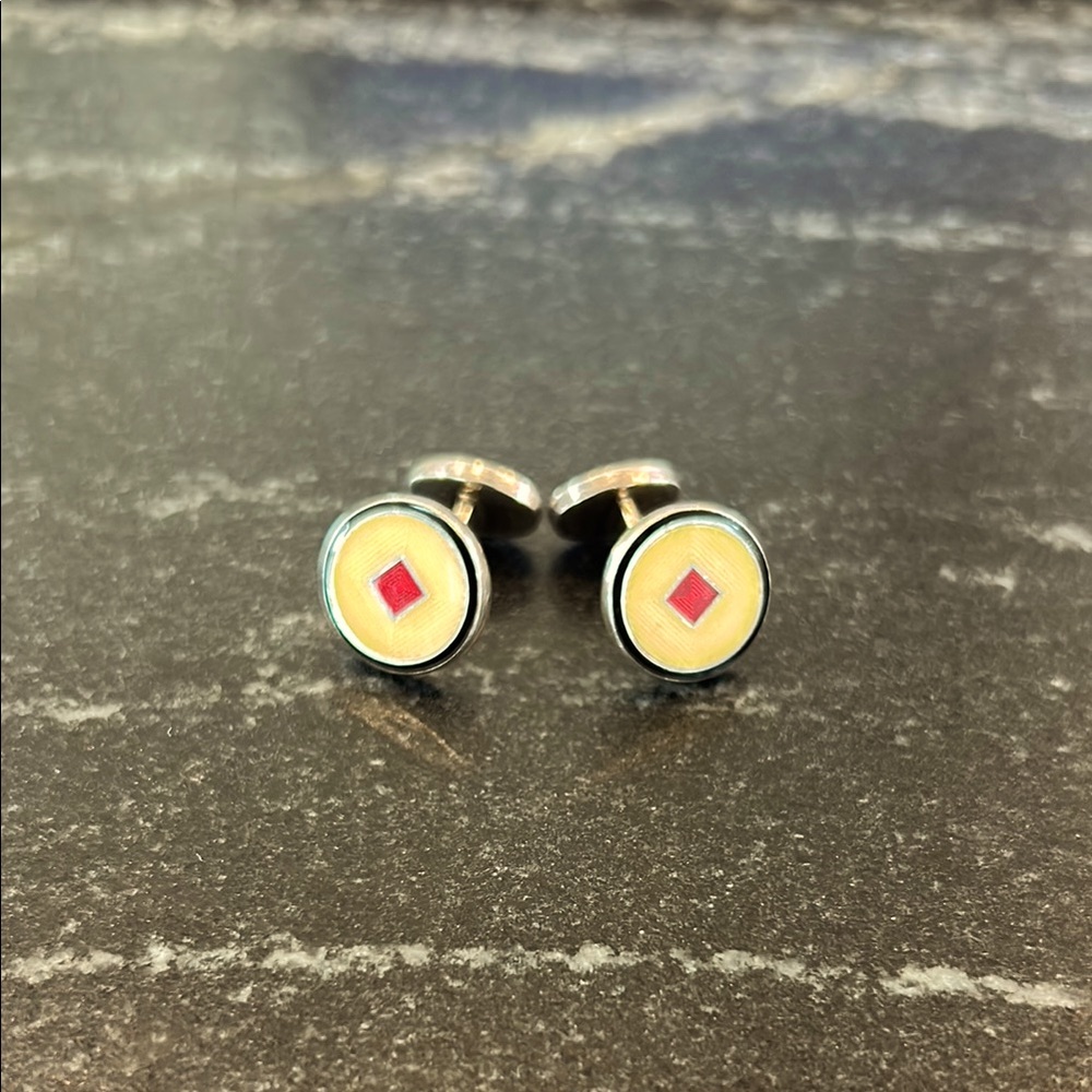 Robert Talbott Sterling Cufflinks - image 1